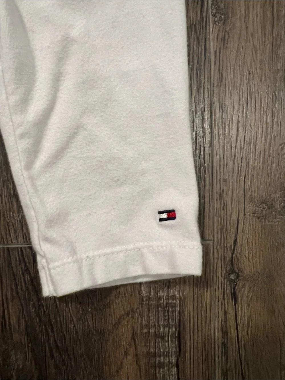 Tommy Hilfiger Chambray Tank Top with White Leggings - Blue & White